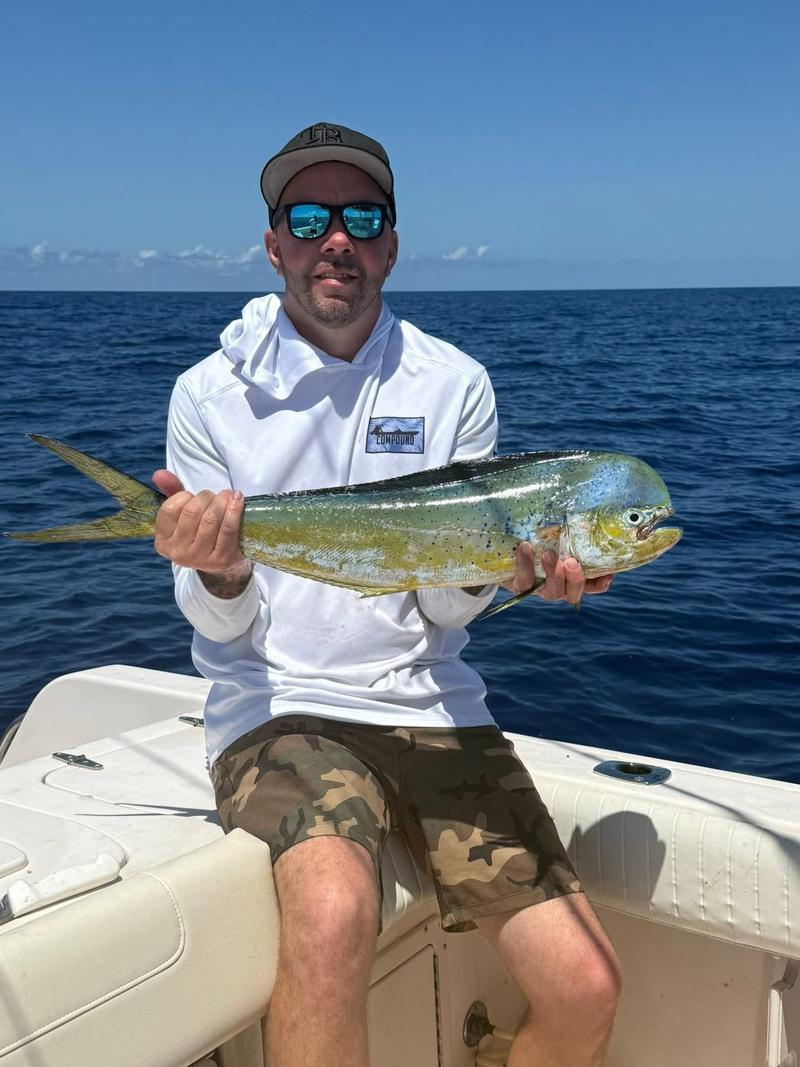 A mahi mahi caught offshore